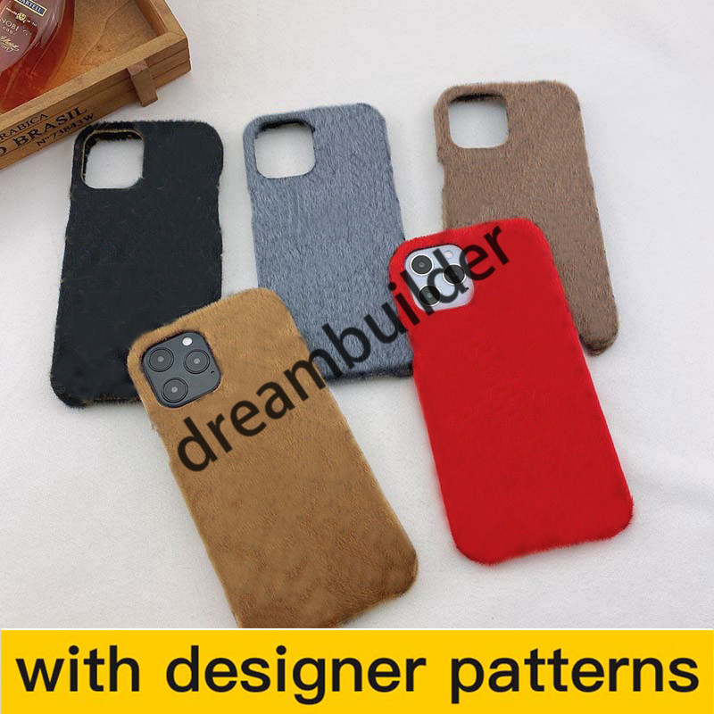 

L Top 2021 fashion iphone 12 pro max cases 11 11pro 11promax case 7 8 plus X XR XS XSMAX Plush leather phone shell back