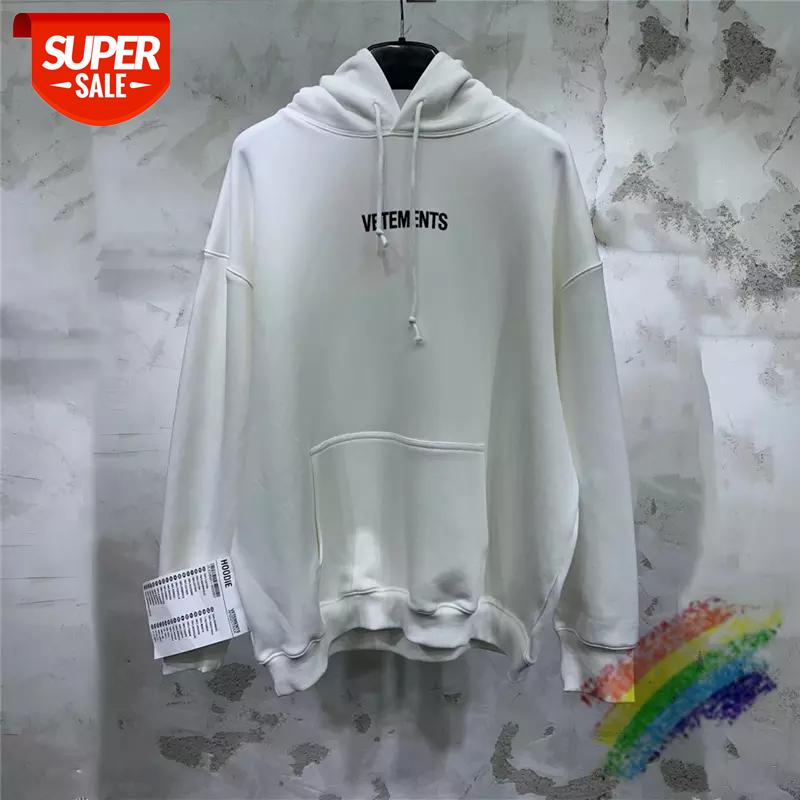 

Men Women Oversize Vetements Hoodie Hoody 1:1 High Quality VTM Pullover Big Tag Patch Embroidery Vetements Pullover #sZ8q, Black