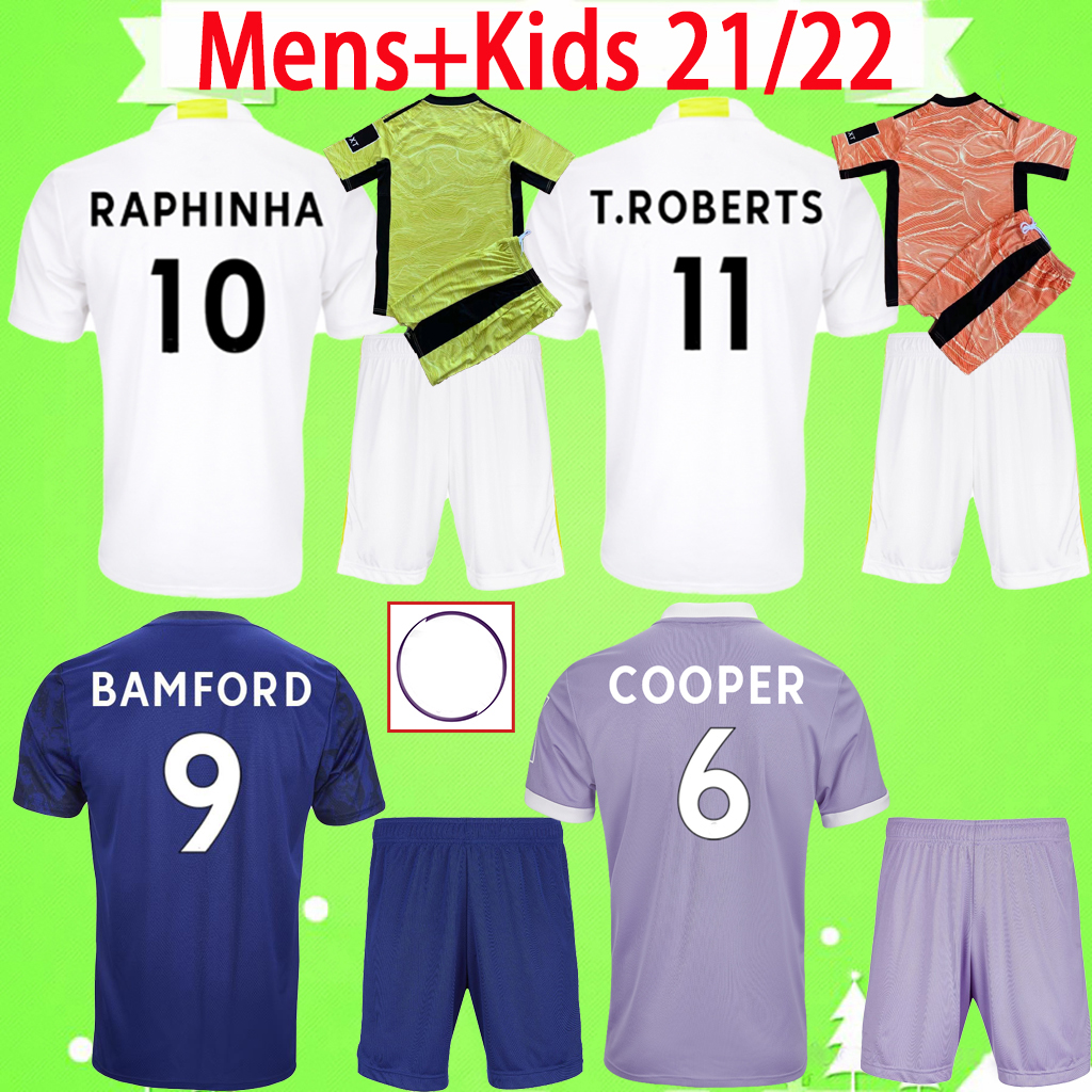 

Adult + Kids Kit 21 22 LEEDS soccer jerseys boys sets 2021 2022 UTD mens suit goalkeeper football shirts child PHILLIPS FIRPO BAMFORD UNITED RAPHINHA DIEGO DAVIS KLICH, 21/22 away