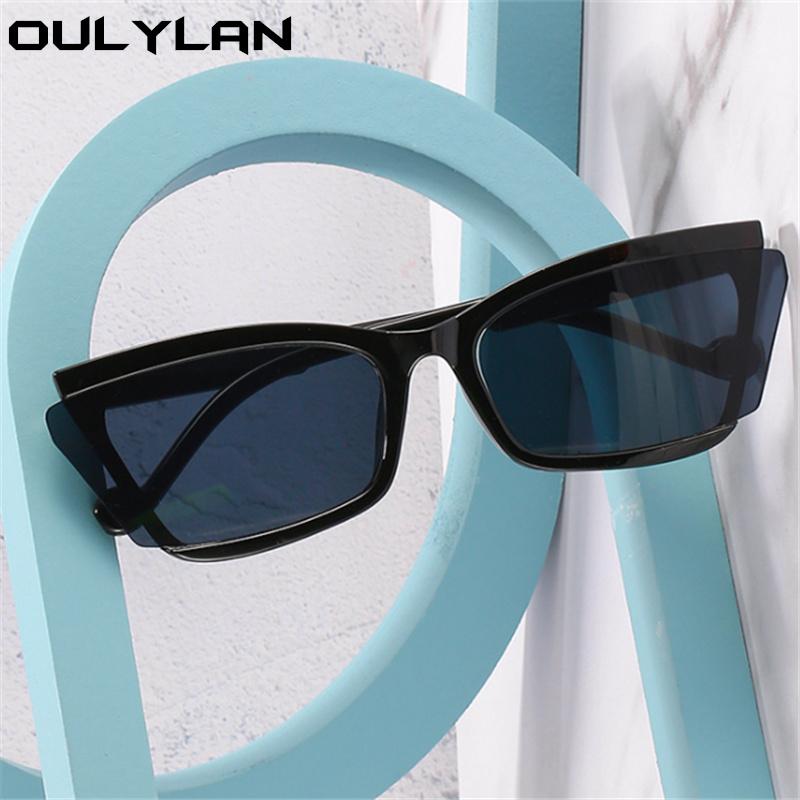 

Sunglasses Oulylan Women Cat Eye Designer Unique Lens Gradient Shades Sun Glasses Female Classic Vintage Eyeglases