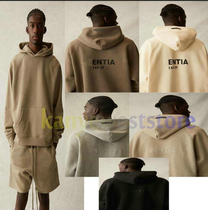 

21ss Autumn Winter Oversize Back 3D Silicon Hoodie Skateboard high street Hoody Unisex streetwear Hooded designer Sweatshirt, Taupe