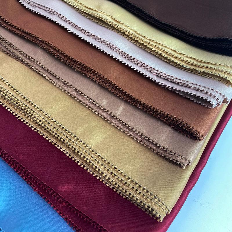

Scarves Women Matte Silk Satin Eyelash Plain Shawls Dress Hijab Solider Color Scarf