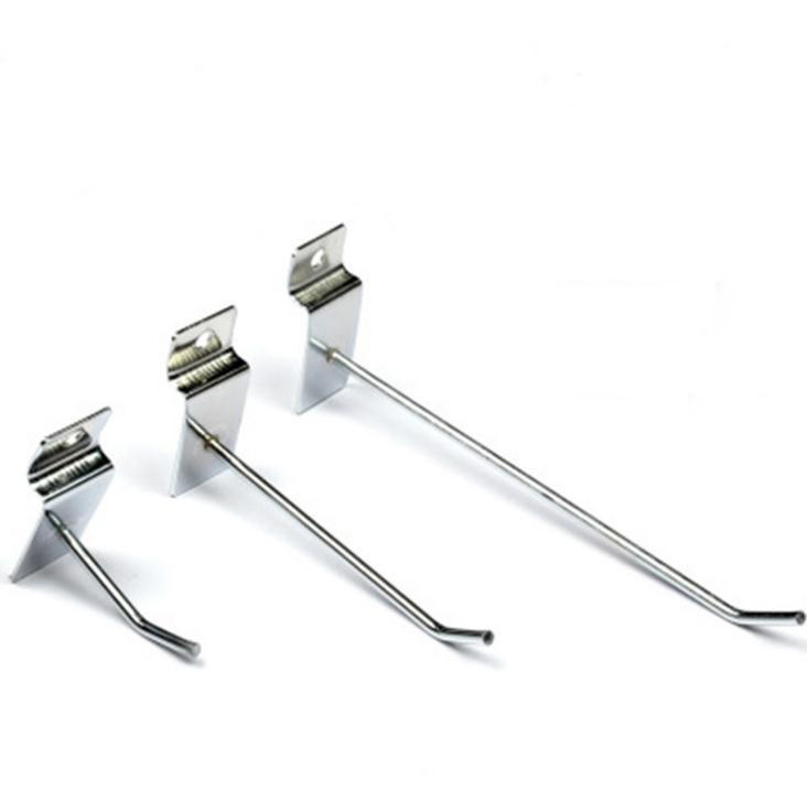 

Slotted Hook Goods Shelves Slatwall Single Hooks Portable Pin Shop Display Fitting Prong Hanger Grid Netting Home Storage Ornament