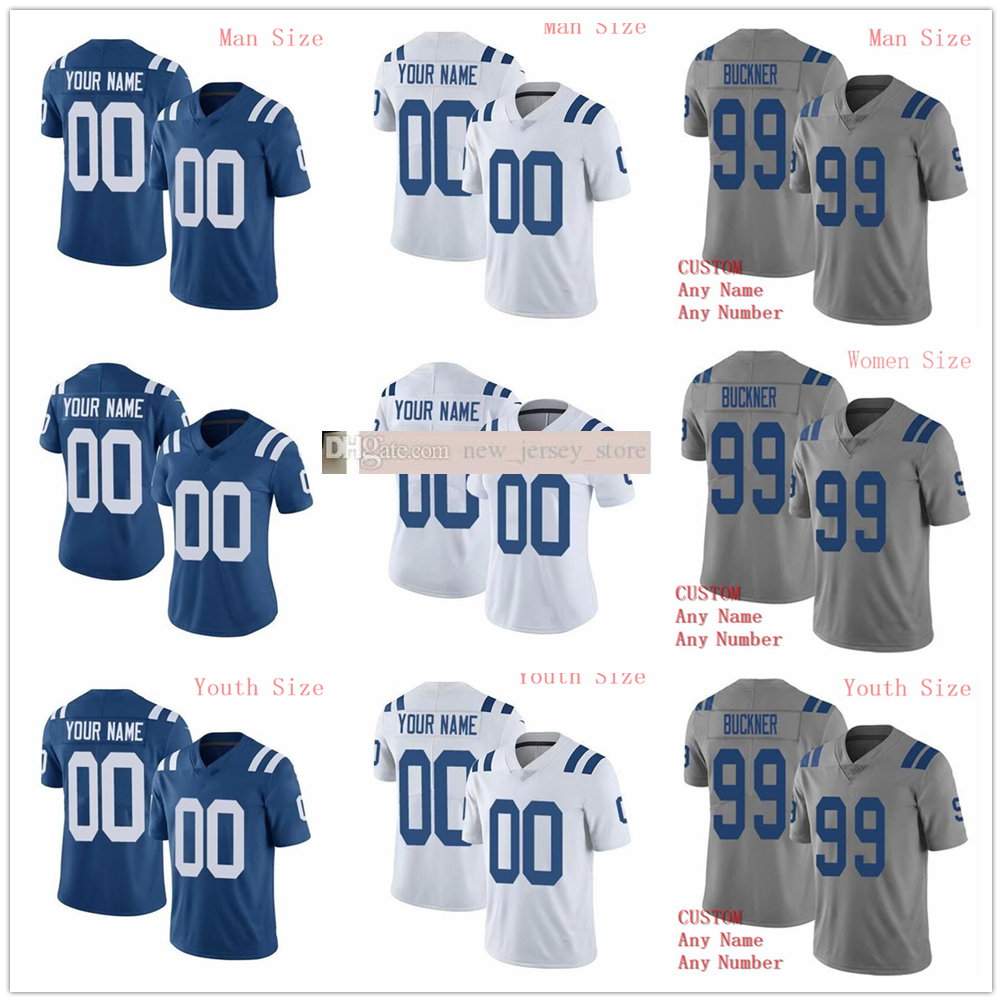

Custom New 32 Julian Blackmon 99 DeForest Buckner 80 Trey Burton 15 Campbell 38 TJ Carrie 74 Castonzo LeRaven Clark Kemoko Turay Jerseys, Black;red
