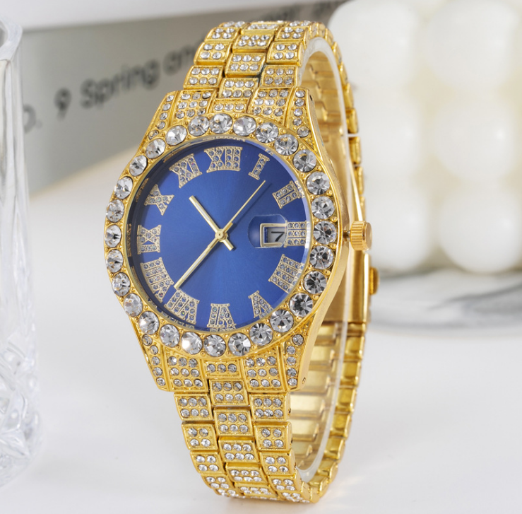 

Factory Direct Casual Business Charming Women Watch Shiny Ladies Watches Stars Diamond Date Quartz Battery Roman Number Wristwatches Multicolor Optional, No send watch for shipping