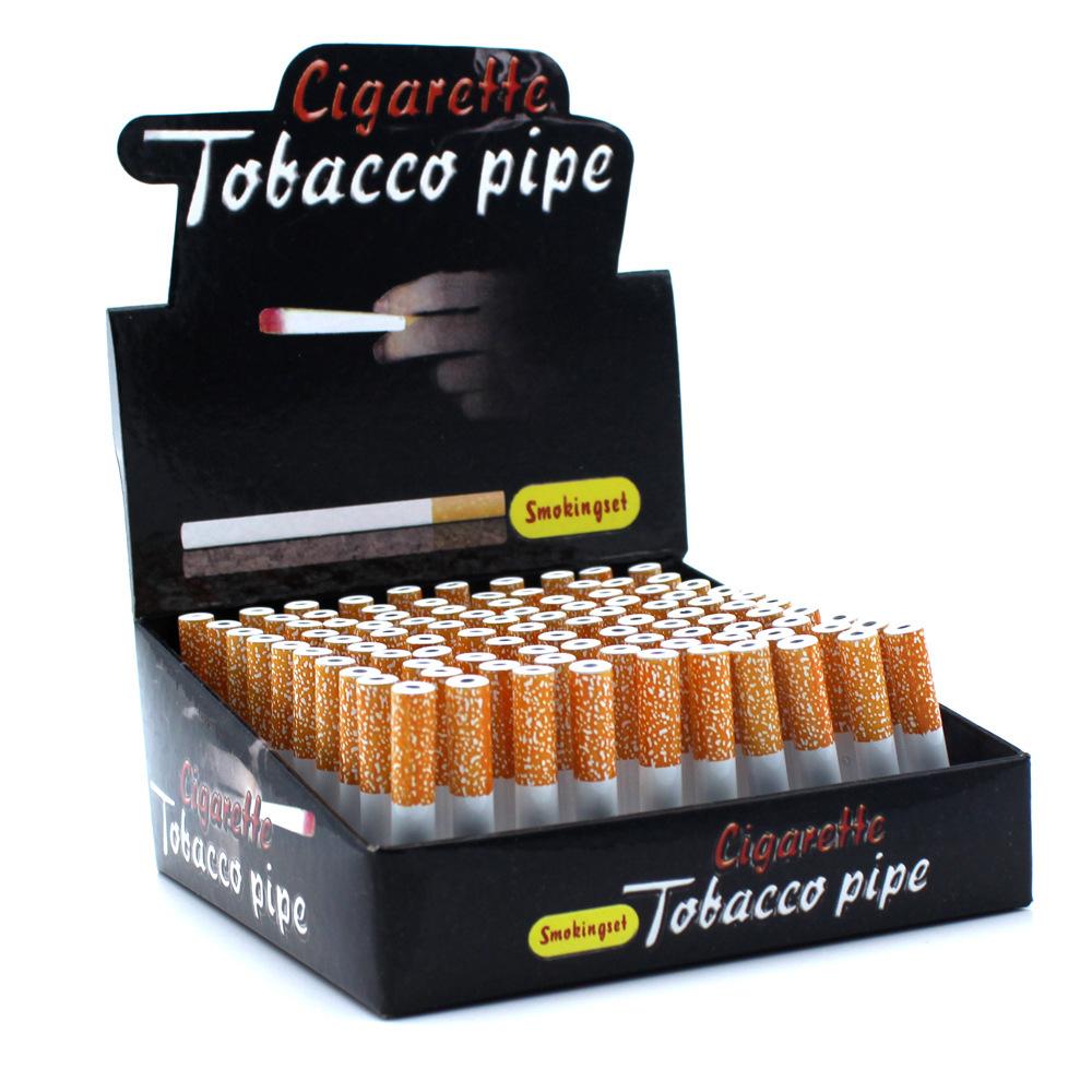 

Metal Aluminum Cigarette Shaped 55mm 78mm Length Smoking Pipes Portable One Hitter Pipe Herb Tobacco Smoking Pipe