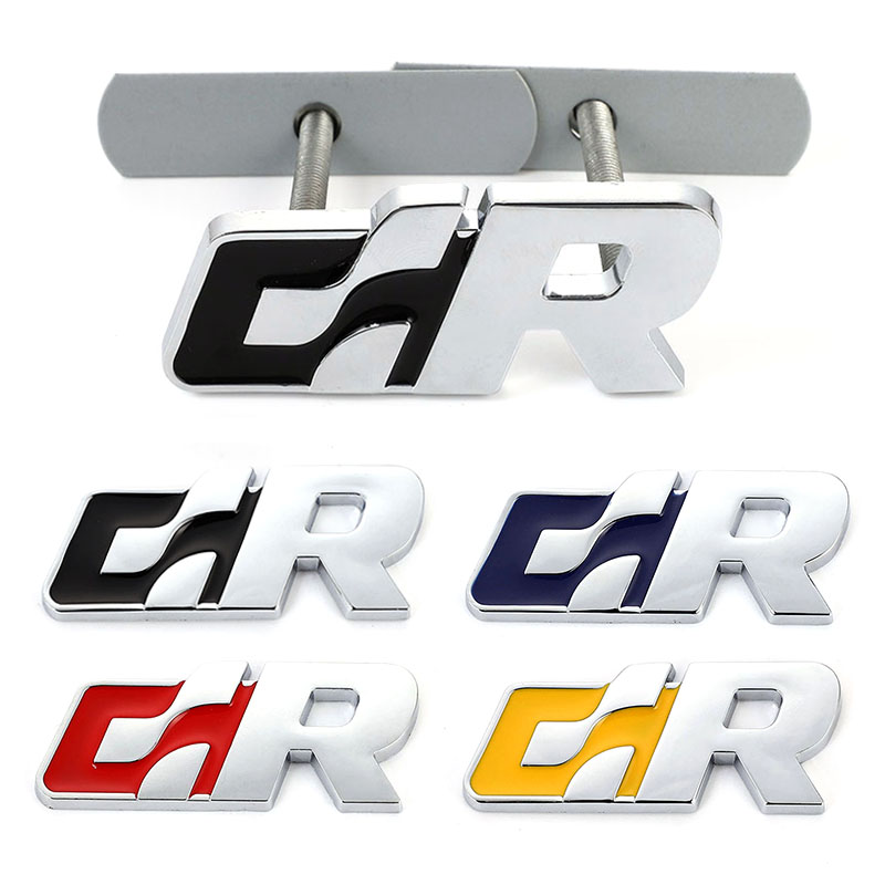 

R Logo Emblem Badge Decals Car sticker Car Front Back Trunk Grille For Volkswagen R Racing VW Sagitar Passat Golf Tiguan Touareg, R logo badge