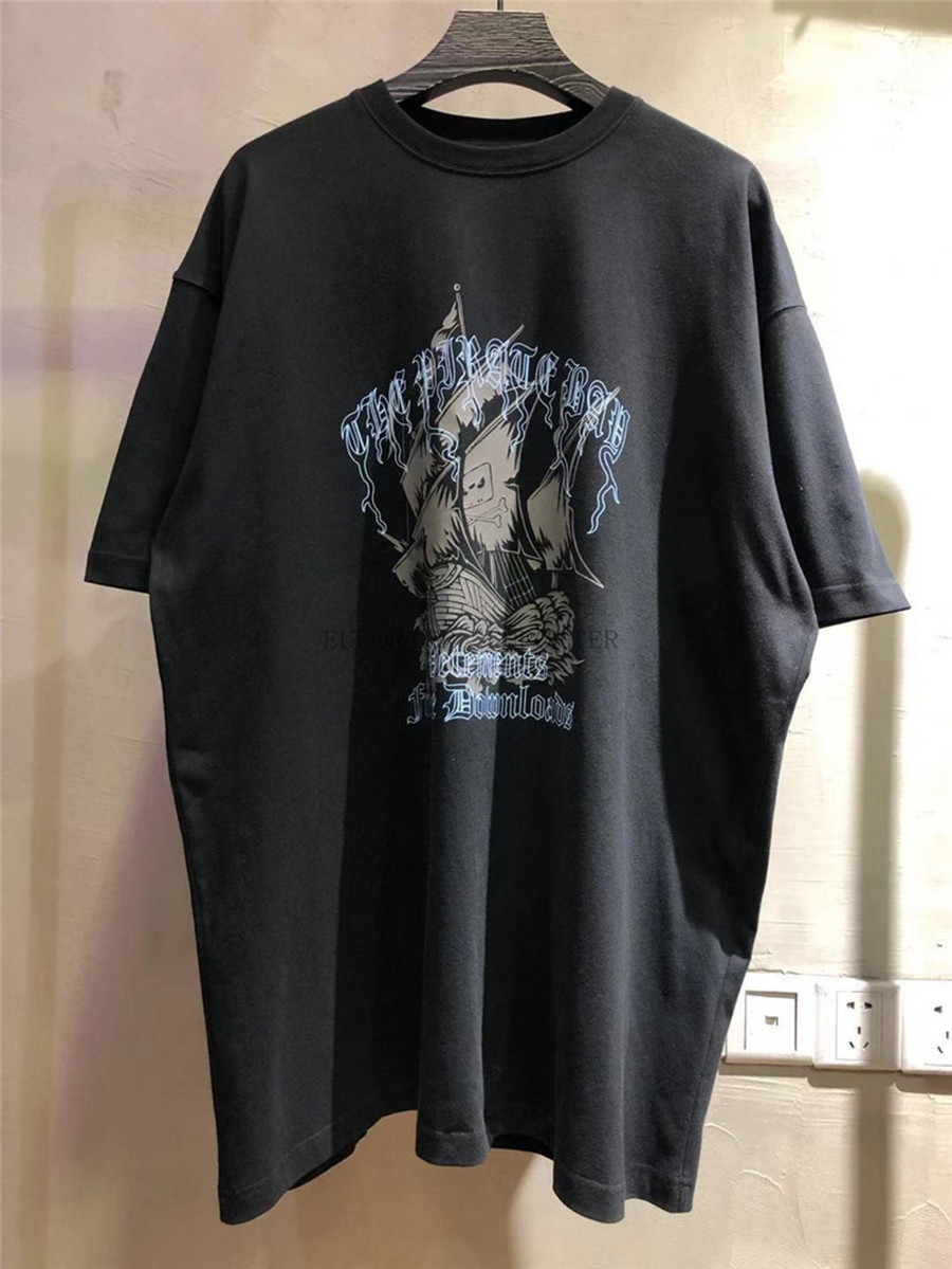 

2021 New Camiseta Masculina Feminina Casual Camisetas Vetements Topos Vero Primavera Navio Pirata Padro t Xy41, 15