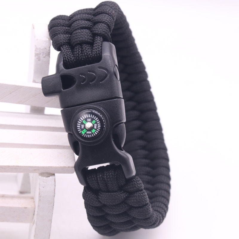 

Flint seven core umbrella hand rope outdoor life-saving SOS distress light compass Bracelet
