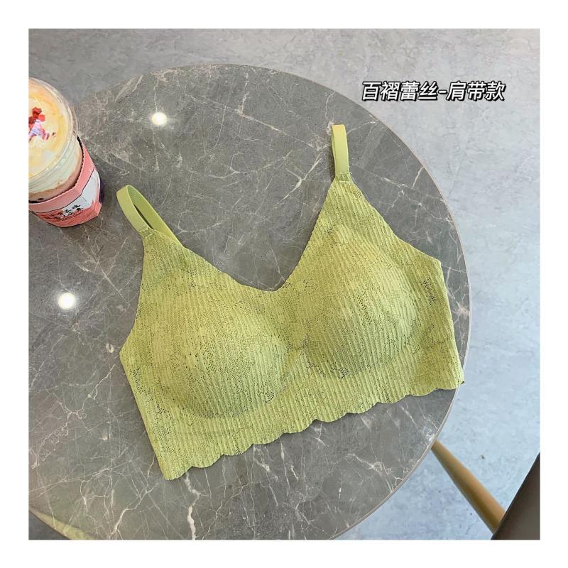 

Sports Bras for Women 2021 Solid padded sport bra With Adjust Strap lace Floral Underwear Soft Seamless Female Vest Crop Top, Pink