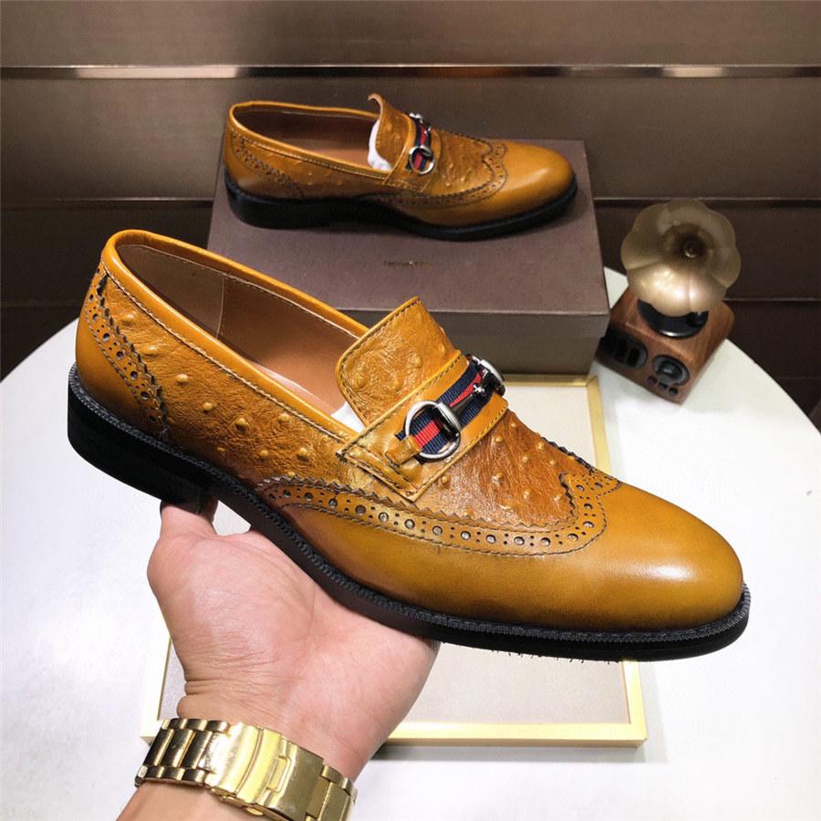 

C1 2022 Solid Loafer Wedding Dress Men Shoes Fashion Original Genuine Leather Shoe Best Designer Luxury Handmade Men Shoe 38-45 11, #07