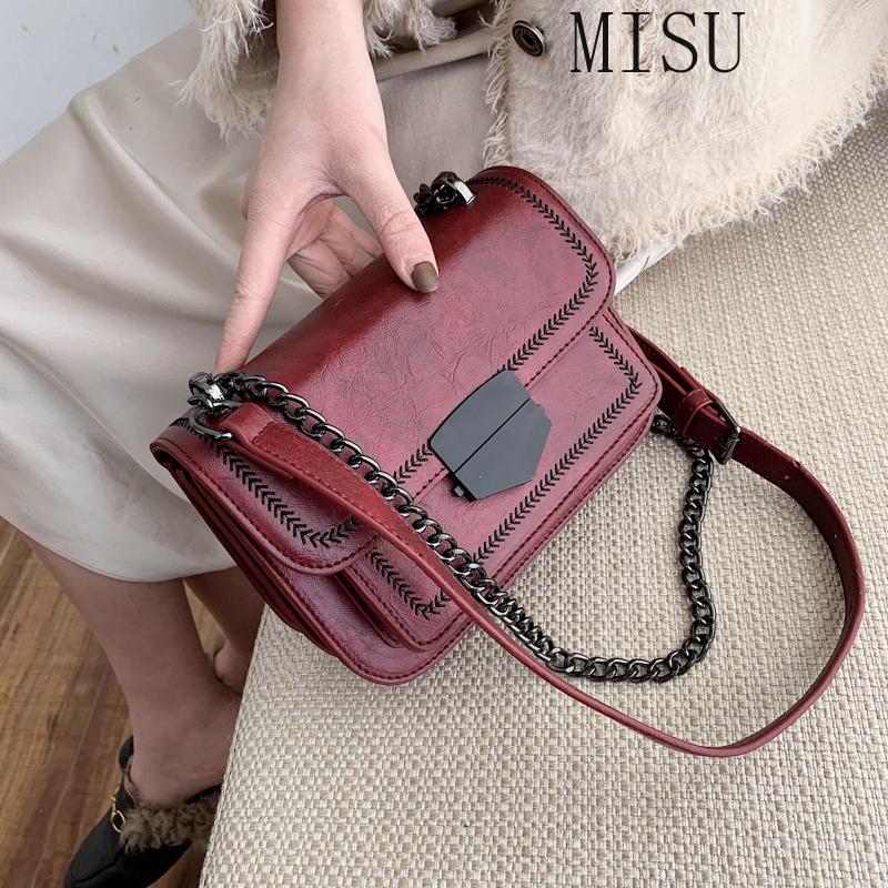 

2021 Fashion Woman Shoulder Bag PU Leather Solid Small Flap Versatile Chain Crossbody Purses And Luxury Handbags Women Designer, Black