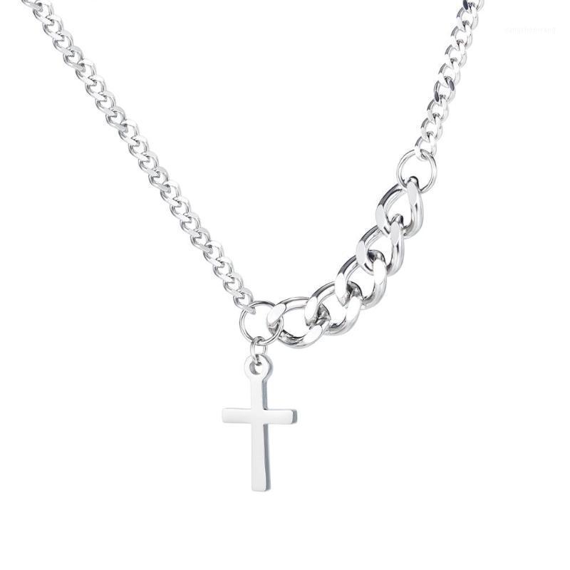 

Personality Women Simple Stainless Steel Cross Pendant Necklace Never Fade Gift Jewelry 2021 Arrivals VP954 Chains
