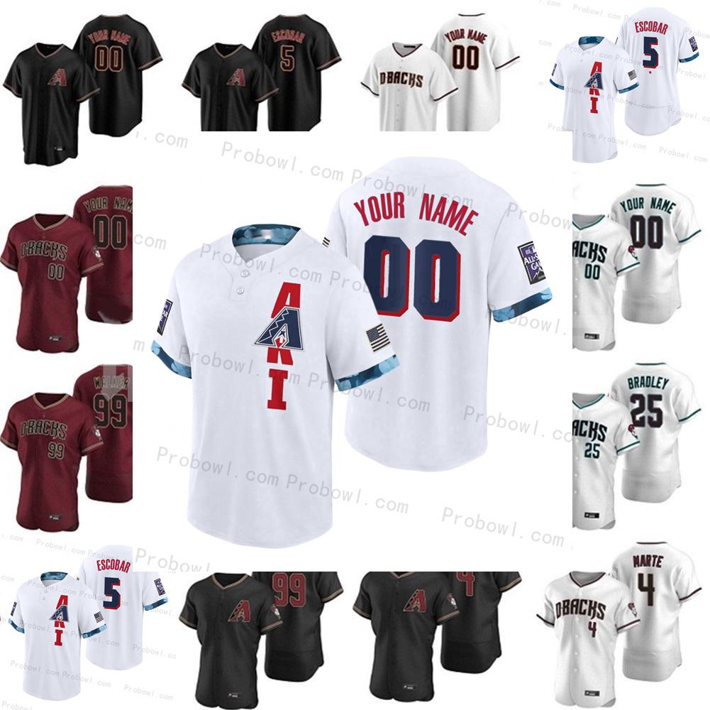 

Arizona Starling Marte Diamondbacks 2021 All-Star Game Baseball Jersey 6 Peralta Adam Jones Matt Williams John Ryan Murphy Kole Calhoun 4XL, As shown in illustration