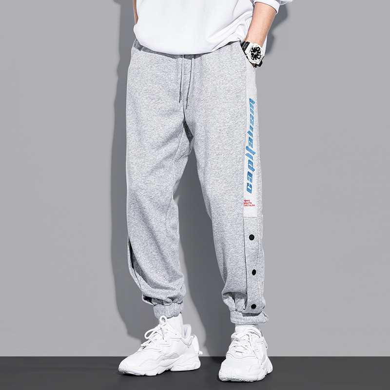 

2021 New Japanese Style Fashion Men Jeans High Quality Loose Fit Casual Sweatpants Hombre Streetwear Embroidery Designer Hip Hop Joggers Qm5, Black