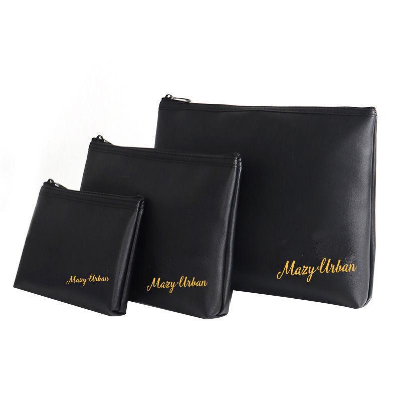 

1PCS Women Men Necessary Cosmetic Bag Transparent Travel Organizer Fashion Small Large Black Toiletry Bags Makeup Pouch, Black-small