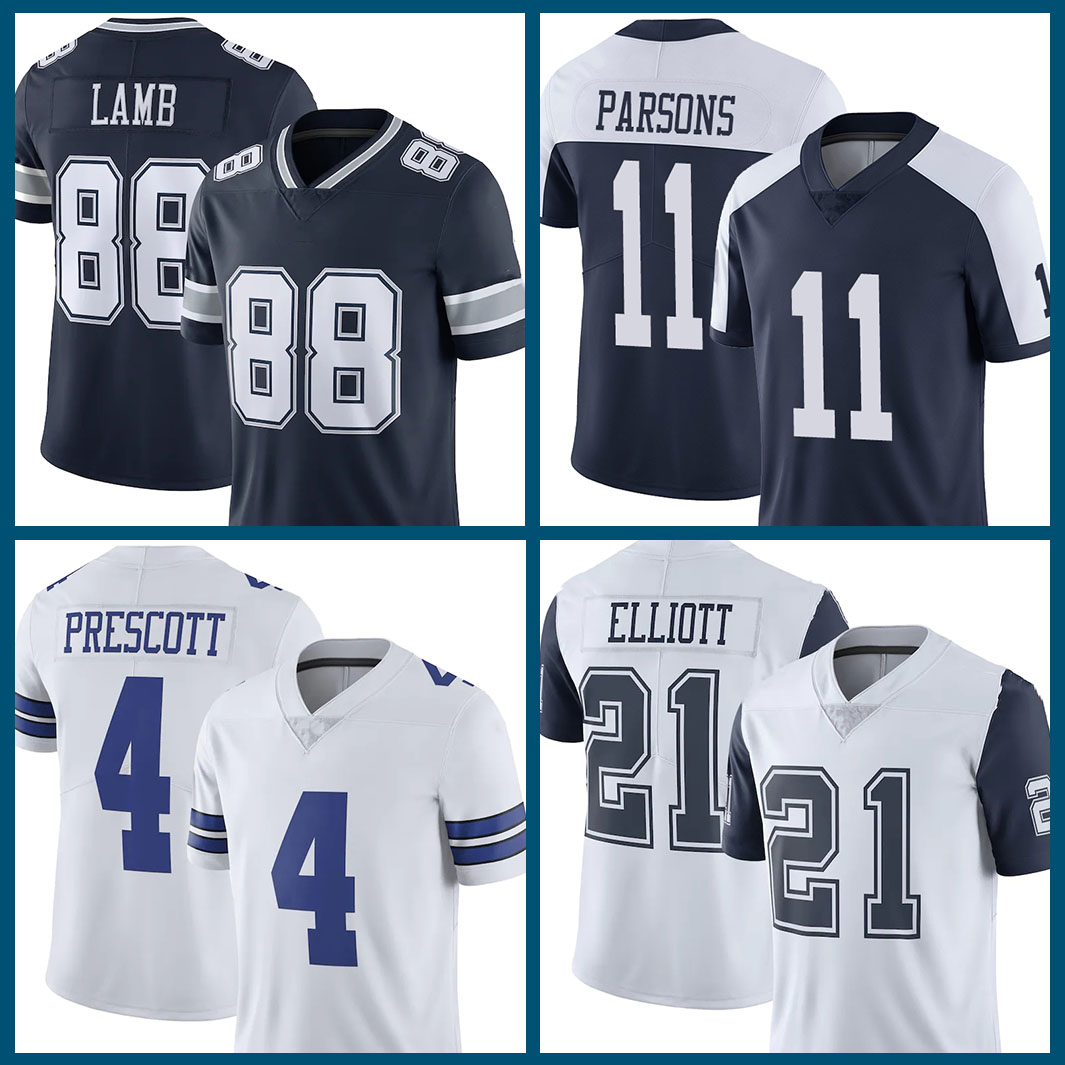

Dallas Cowboys NFL 88 CeeDee Lamb American football Jersey 11 Micah Parsons 4 Dak Prescott 21 Ezekiel Elliott 19 Amari Cooper 54 Jaylon Smith 55 Leighton Vander Esch, Women(size:s-xxl)-niuzai