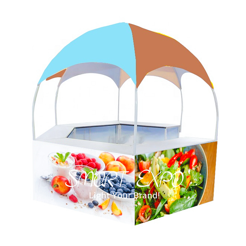 Street Vending Booth Advertising Display Gazebo 10x10ft with Custom Full Color Printing Graphics-image-711940825
