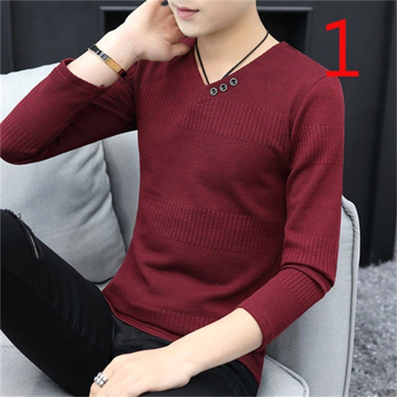 

2021 New Warm and Comfortable Bottoming Shirt Men's Slim Pullover Half-high Collar Long-sleeved T-shirt 0l9c