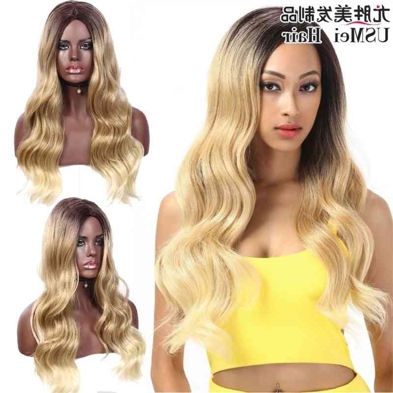 

big wave headgear Wig female dye gradient gold Rebecca same style, Red