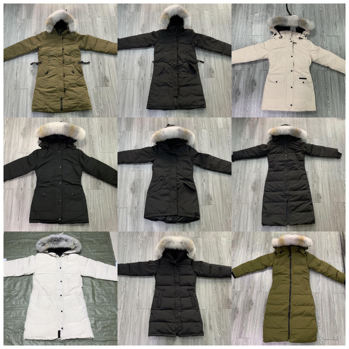 

New Canada Women Winter Down Jacket Chaquetas Thicken White Wolf Fur Fourrure Fluffy hoodies Coat Manteau Outdoor Classic Windproof Warm Parkas E0608 Size -2XL, Dustbag