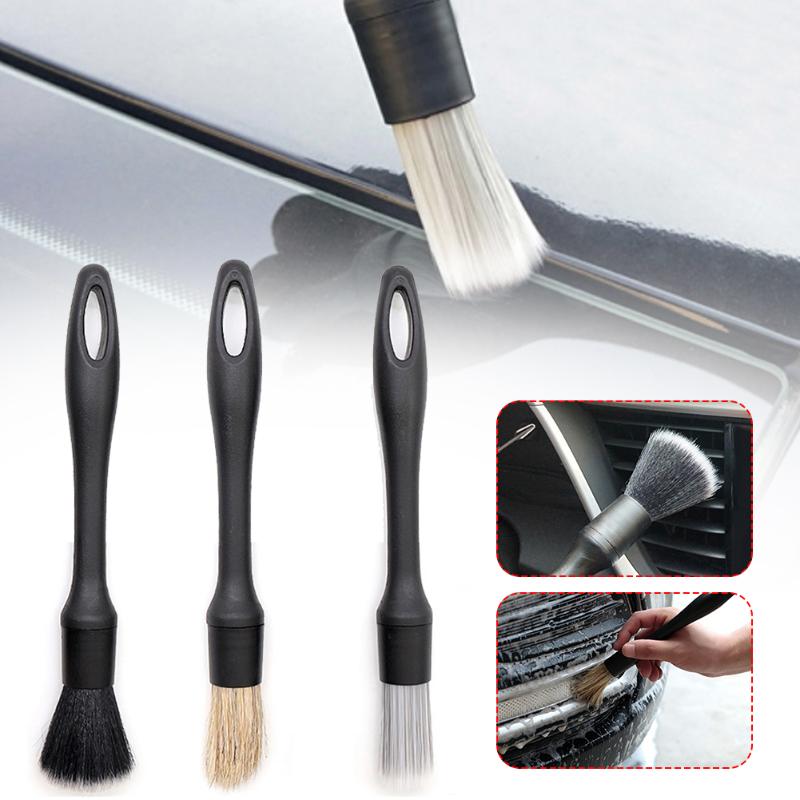 

Car Sponge 3pcs Wash Detailing Brush Auto Cleaning Tools Set Dashboard Accessories Air Outlet