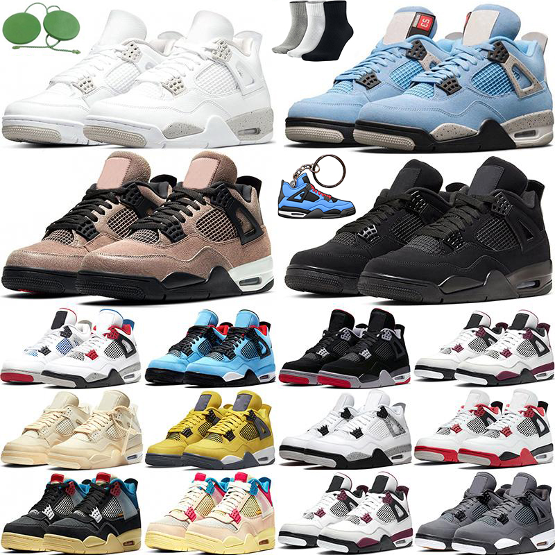 

air jordan 4s 4 White Oreo University Blue basketball shoes Shimmer Black Cat What The Taupe Haze Sail Fire Red Desert Moss Doernbecher Sports Sneakers Mens Trainers, Fiba