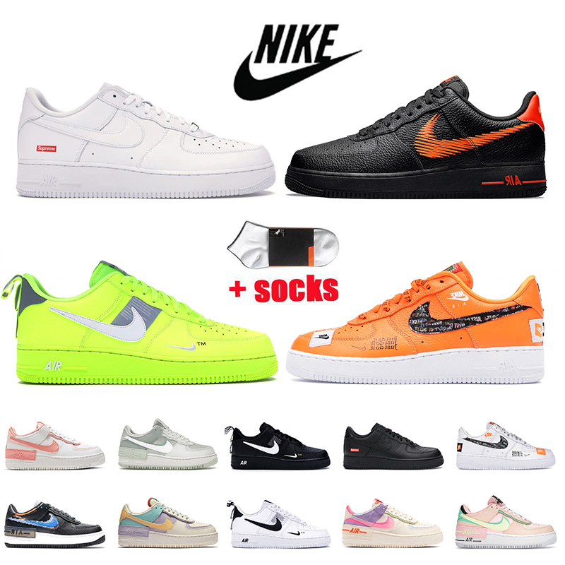 

Supreme x Air Force 1 One Running Shoes White Zig Zag Black Orange Just Do It Utility Volt Trainers Women Mens Shadow Pixel Solar Flare Atomic Pink Sports Sneakers, D24 36-40 shadow beige pale ivory