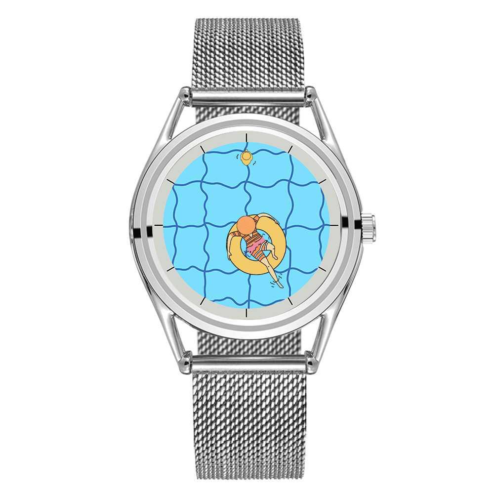 

FEB 30TH Me Swimming pool Girl Men Japan Miyota Movement Quartz Watch Fashion Second Hands Plate Moving Watch H1012, Fb81012