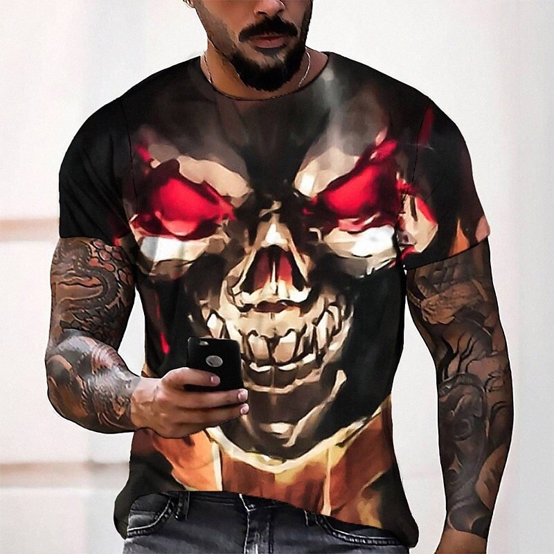 T-shirt Tee T-shirt 3D Imprimer graphique col rond décontracté quotidien quotidien 3D imprimé à manches courtes Haut de la mode designer de mode