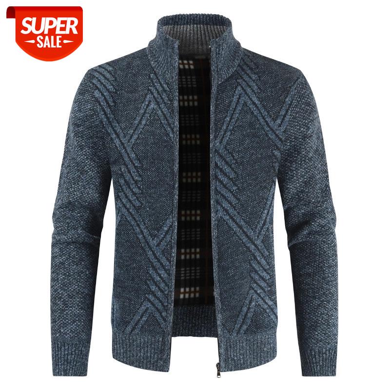 

New Autumn Winter Jacket Men Coats Solid Slim Fit Thick Fleece Coats Men Jacket Casual Stand Collar Zip #700R, White;black
