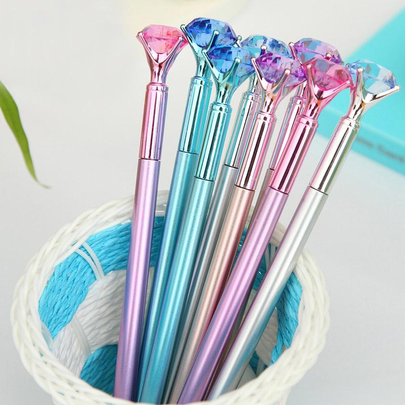 

Cute Gel Pens 0.5mm Creative Diamond Pens Kawaii Colored Plastic Neutral For Kids Writing School Office Supplies Stationery