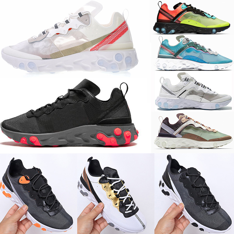 

React Element 87 sport shoes Upcoming Pack white mens Trainer Men Women designer shoes Casual Shoes zapatos sneakers, 30