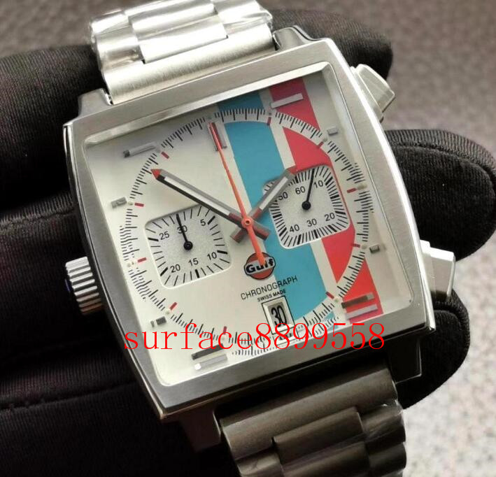 

2021 Top VK Chronograph Quartz Watch For Mens Stainless Steel Wristwatch Leather Strap Men Moc Sport Watches, Water proof 50m