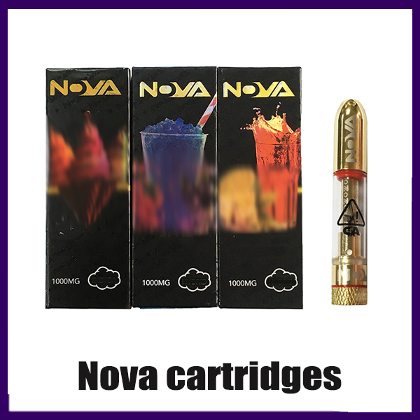 

Nova Cartridges Vape atomizer 13 colors 0.8ml 1.0ml Ceramic Coils Empty Atomizers Glass cartridge 510 Tank for Thick Oil 0266338