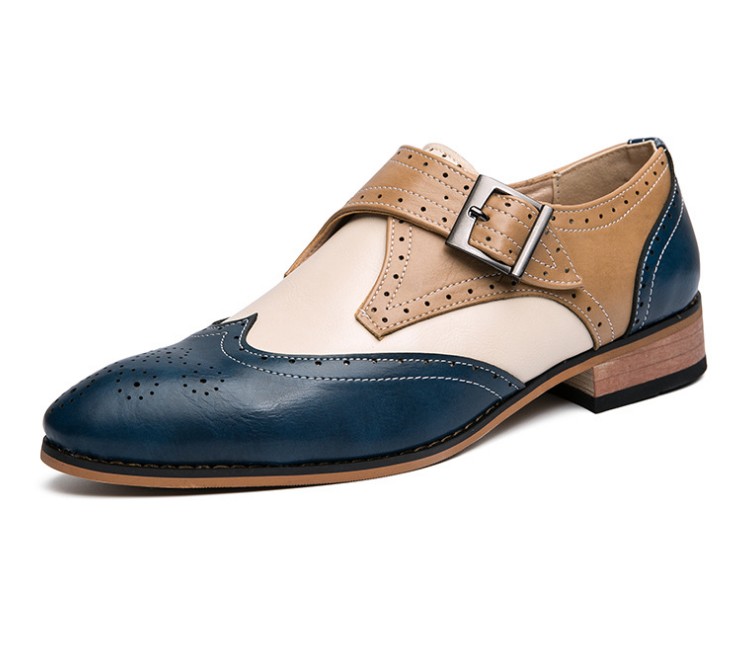 

man Wingtip Dress Shoes Spectator Oxfords Male Brown Suit Brogues Grooms Wedding Shoe Business Men's