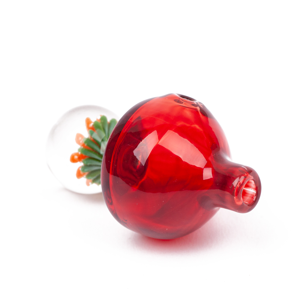 

Smoking Accessories Carb Cap Dome Spinning Air Holes Caps Red Flower Ball for Terp Pearl Quartz Banger Nail Bubbler Enai Dab Rigs He