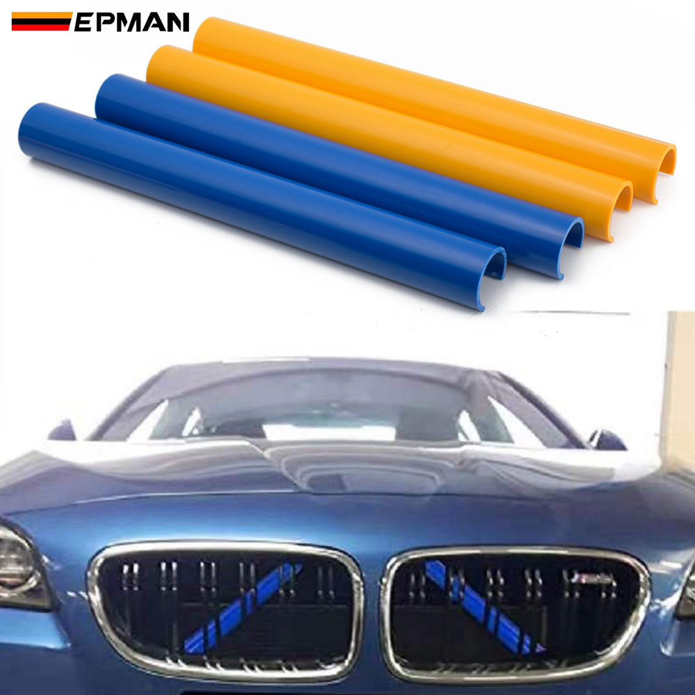 

EPMAN 2PCS/SET Front Kidney Grille Cover Frame Trim Strips For BMW 1 2 3 4 5 6 7 Series M Sport Style Sticker EPBHGF20/EPBHGF10