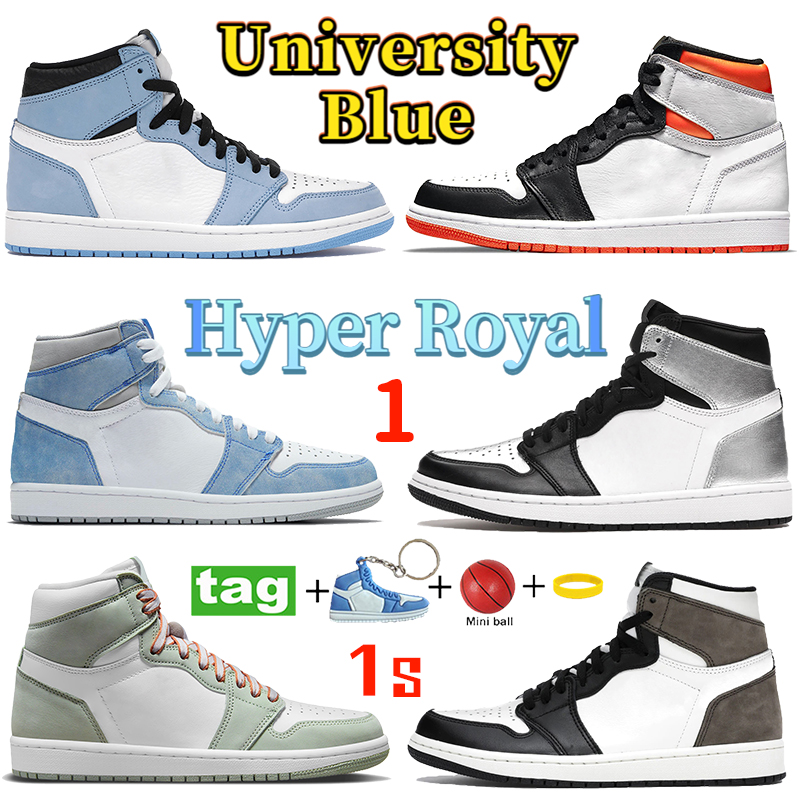 

Fashion Fragment 1 1s men women basketball shoes High University Blue OG Hyper Royal Electro Orange Silver toe Dark Mocha sneakers Mid Light Smoke Grey trainers, Bubble wrap packaging