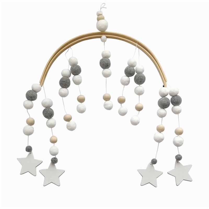 

Baby Rattles Mobile Wooden Beads Wind Bed Bell Child Hanging Newborn Wind Chimes Bell Room Decoration Photography Props #