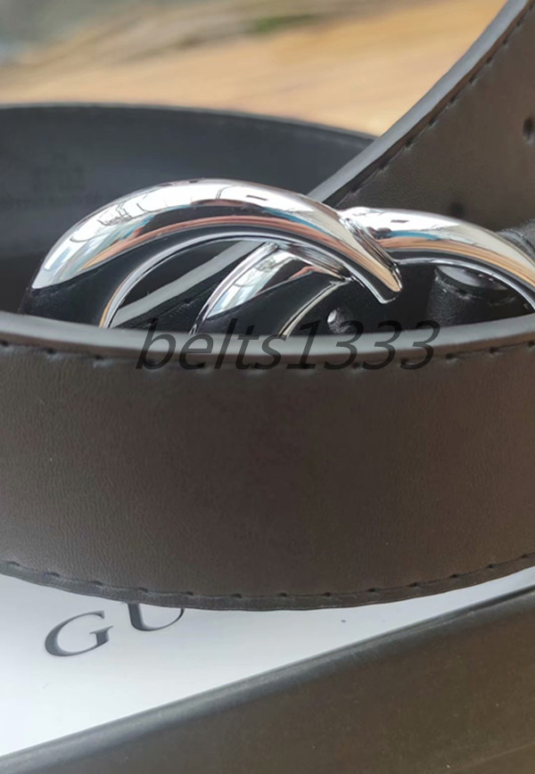 

2022 Fashion Big Buckle Genuine Leather Belt NO Box Designer GG&#13men Women High Quality Mens Belt, Black;brown