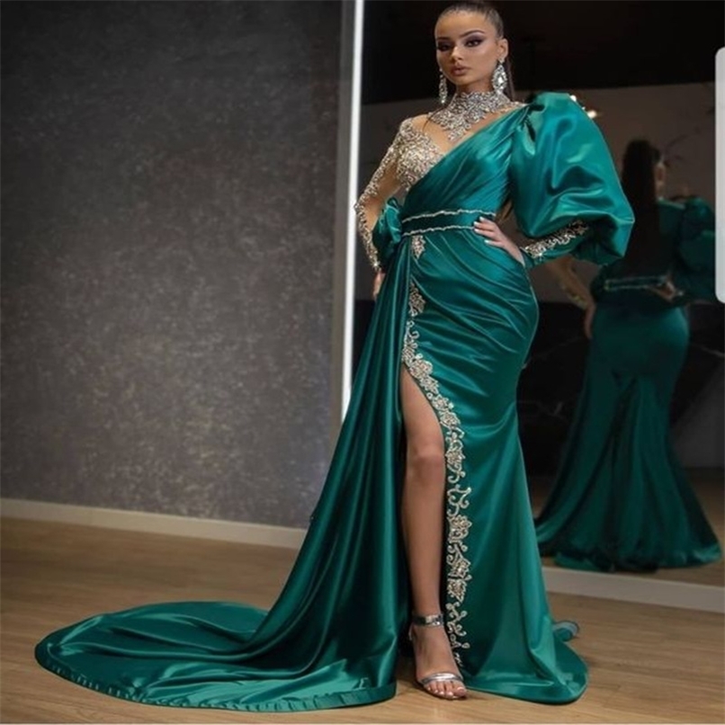 

Women Formal Maxi Dress Wedding Party Long Elegant Lady Deep V Thigh-High Slit Trendy Chic Gowns Wholesale 210525, Multi