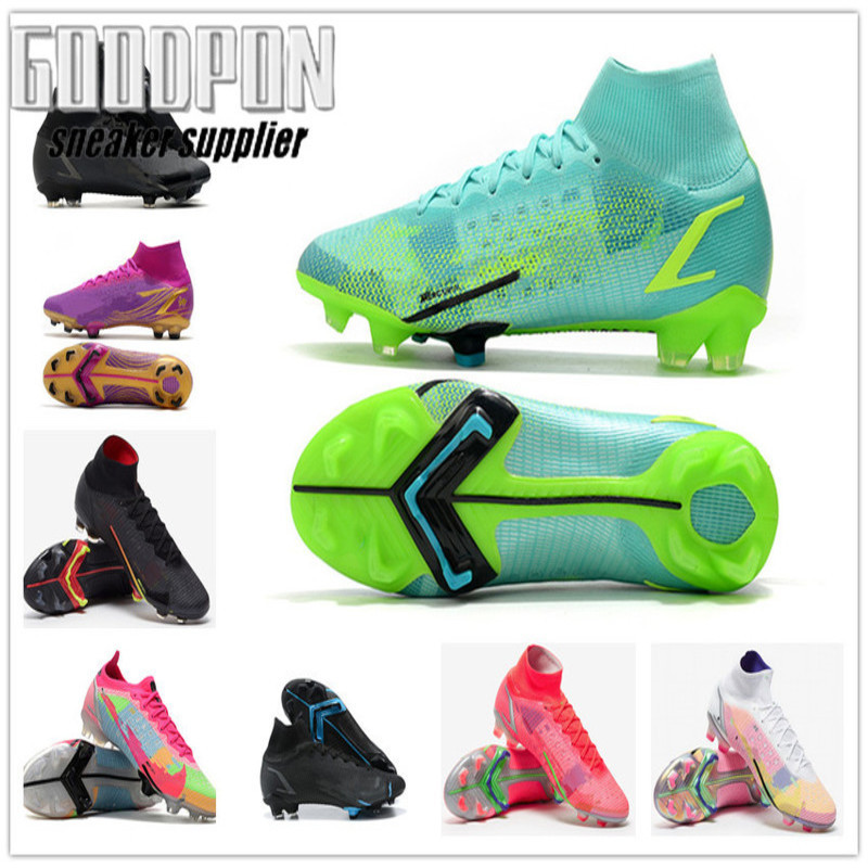 

GIFT BAG Mens High Ankle Football Shoes Mercurial Superfly 8 VIII Elite FG Boots Outdoor Superflys 14 XIV ACC Soccer