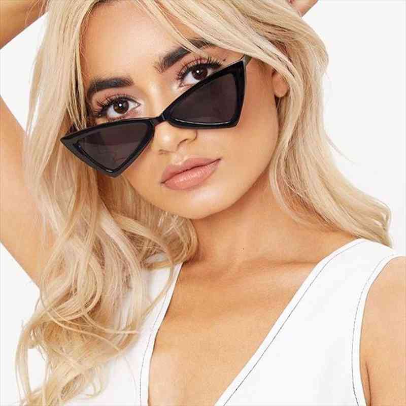 

Cat Eye Sunglasses Women Brand Designer Glasses For Ladies Retro Vintage Mirror Full Frame Black Sun Glasses Female Eyewear, White;black