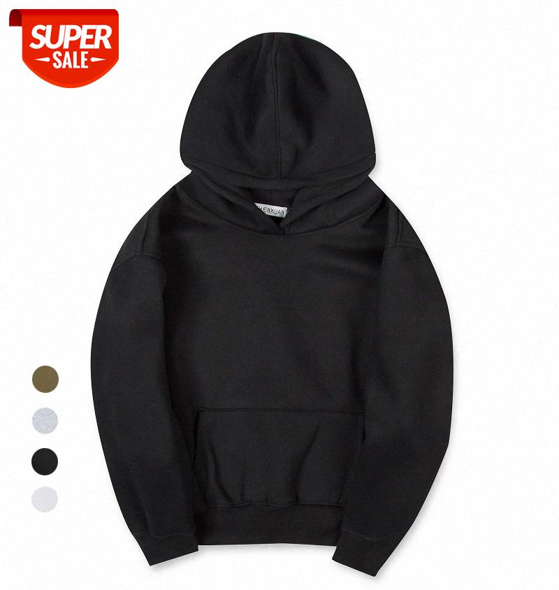 

Men's Sweater Youth Oversize Loose Pullover Hoodie Couple #KW3H, Black