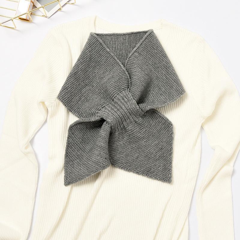 

Scarves Versatile Winter Wool Scarf Small Female Korean Version Short Style Fur Collar Cute Student Adult