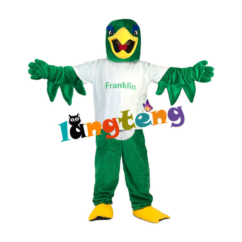 Costumes de mascotte1001 Nouveau design Cartoon de haute qualité Promotionnel School Sport Green Eagle Mascot Costume
