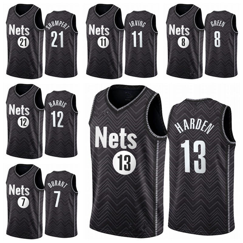 

Earned Basketball Jerseys Edition 13 James Harden 11 Kyrie Irving 7 Kevin Durant 12 Joe Harris 21 Iman Shumpert 8 Jeff Green Black Printed, Black;red