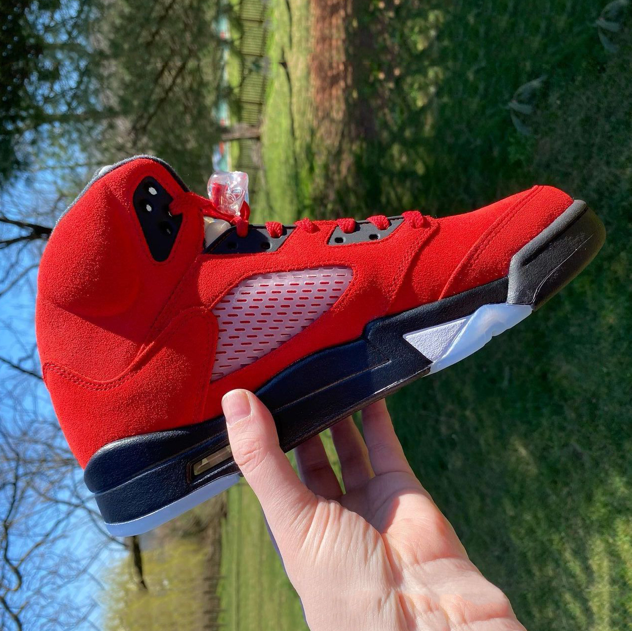 

High quality Newest Raging Bull 5 Mens basketball shoes OG 5s Varsity Red Black White DD0587-600 men trainers sports sneakers 40-47 Outdoor, Color#1