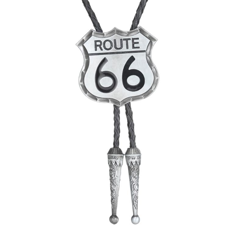 

Neck Ties KDG Western Cowboy Zinc Alloy BOLO Tie 66 Shield Shirt Accessories